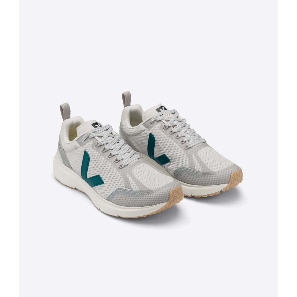 Veja CONDOR 2 ALVEOMESH Schoenen Dames Grey/Green | BE 494DFM